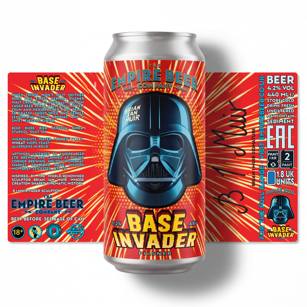 Base InVADER: Pilsner 4.2% - Designed in collaboration with Brian I Muir
