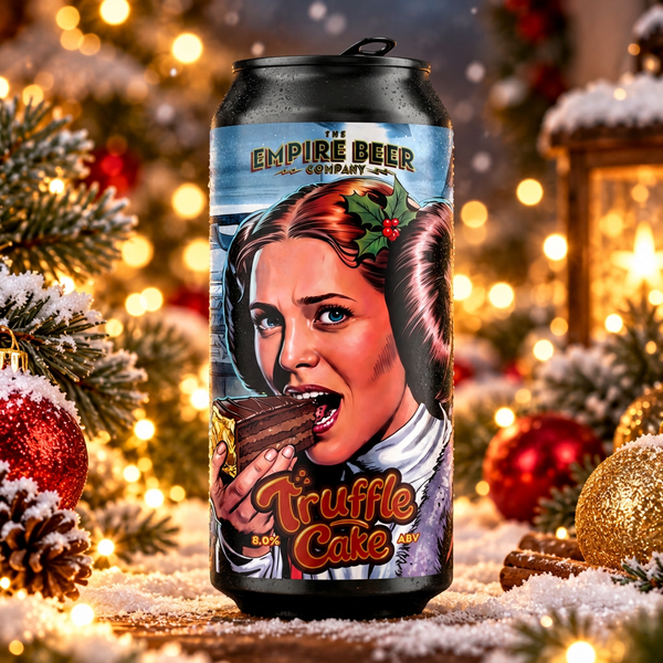 Festive Truffle Cake Stout with black can